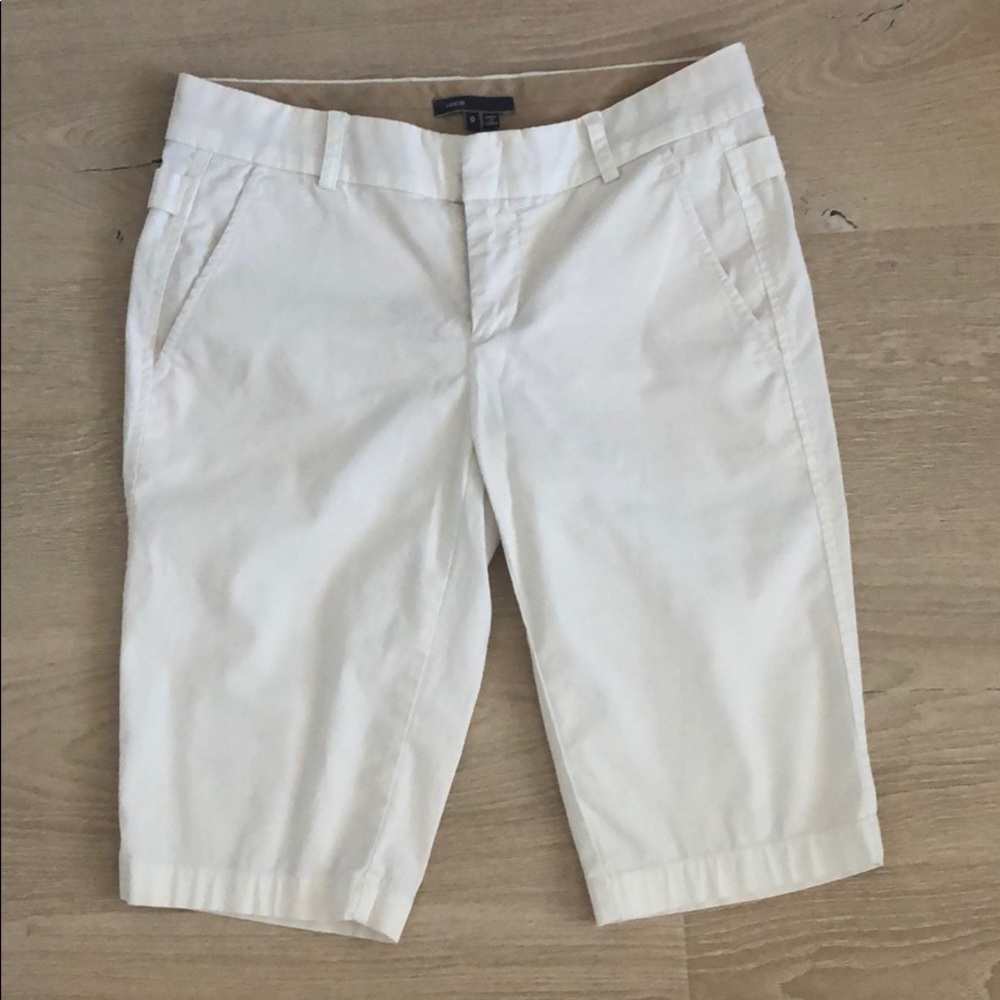 Vince Cotton White Shorts 12”